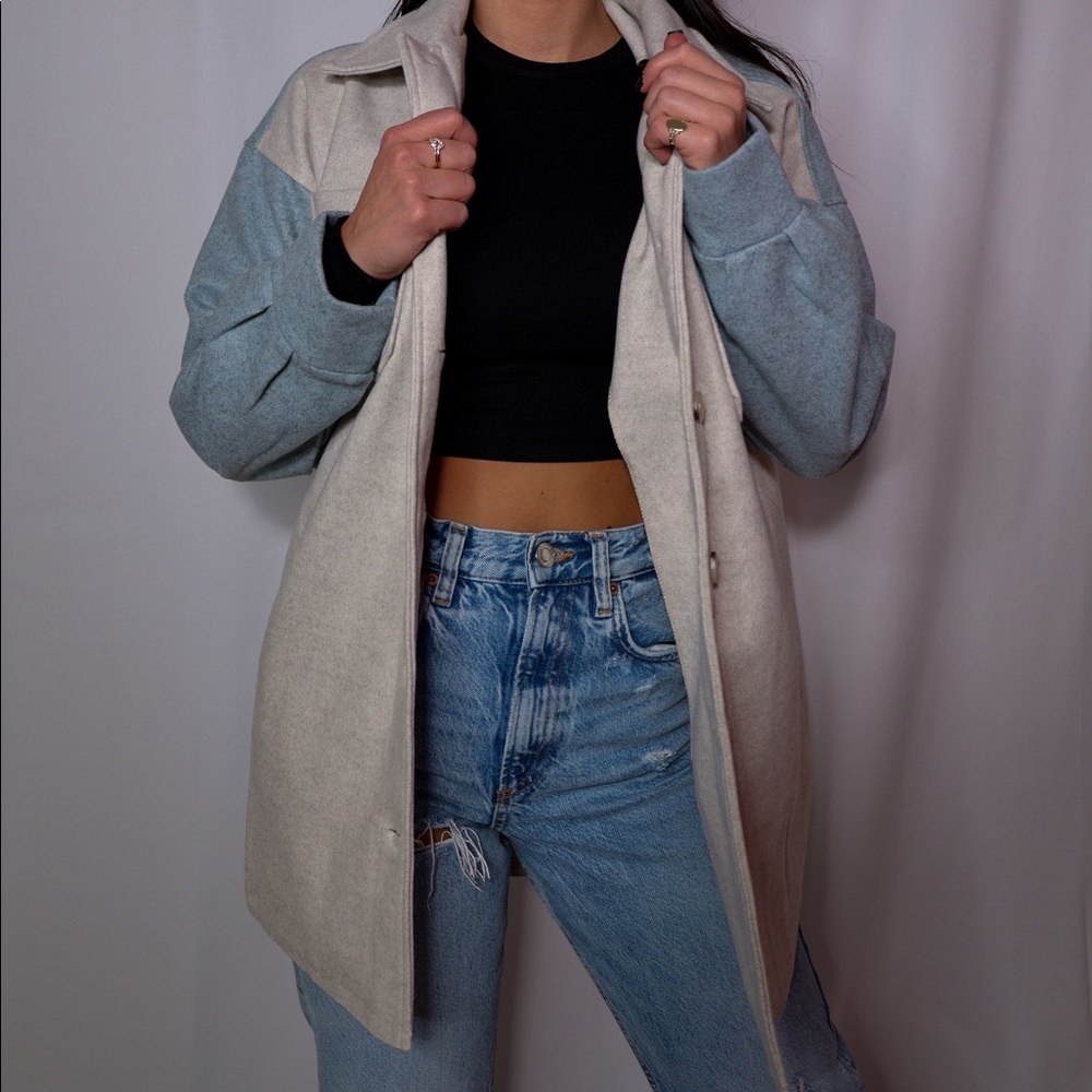Color Block Shacket